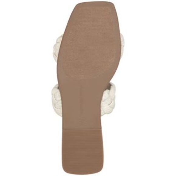 INC Womens White Double Strap Petria Square Toe Slip On Sandals Shoes 9 M - Picture 4 of 4